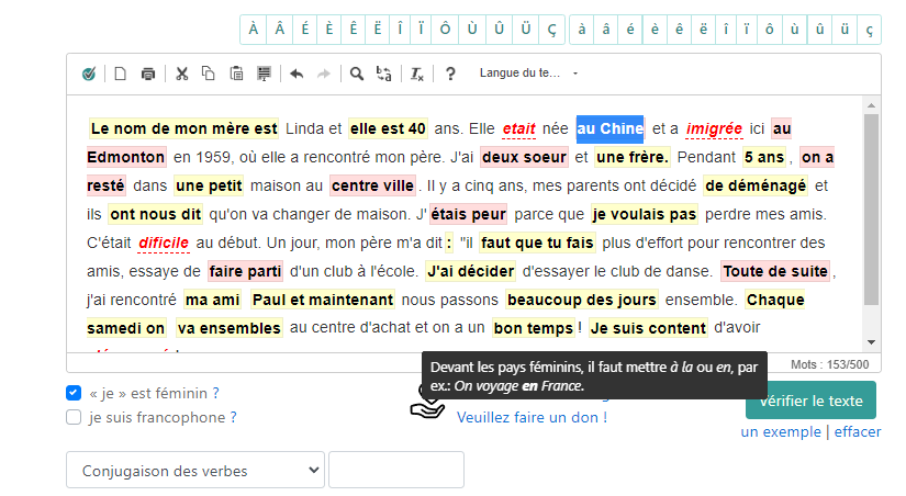 BonPatron erreurs détectées soulignées explication